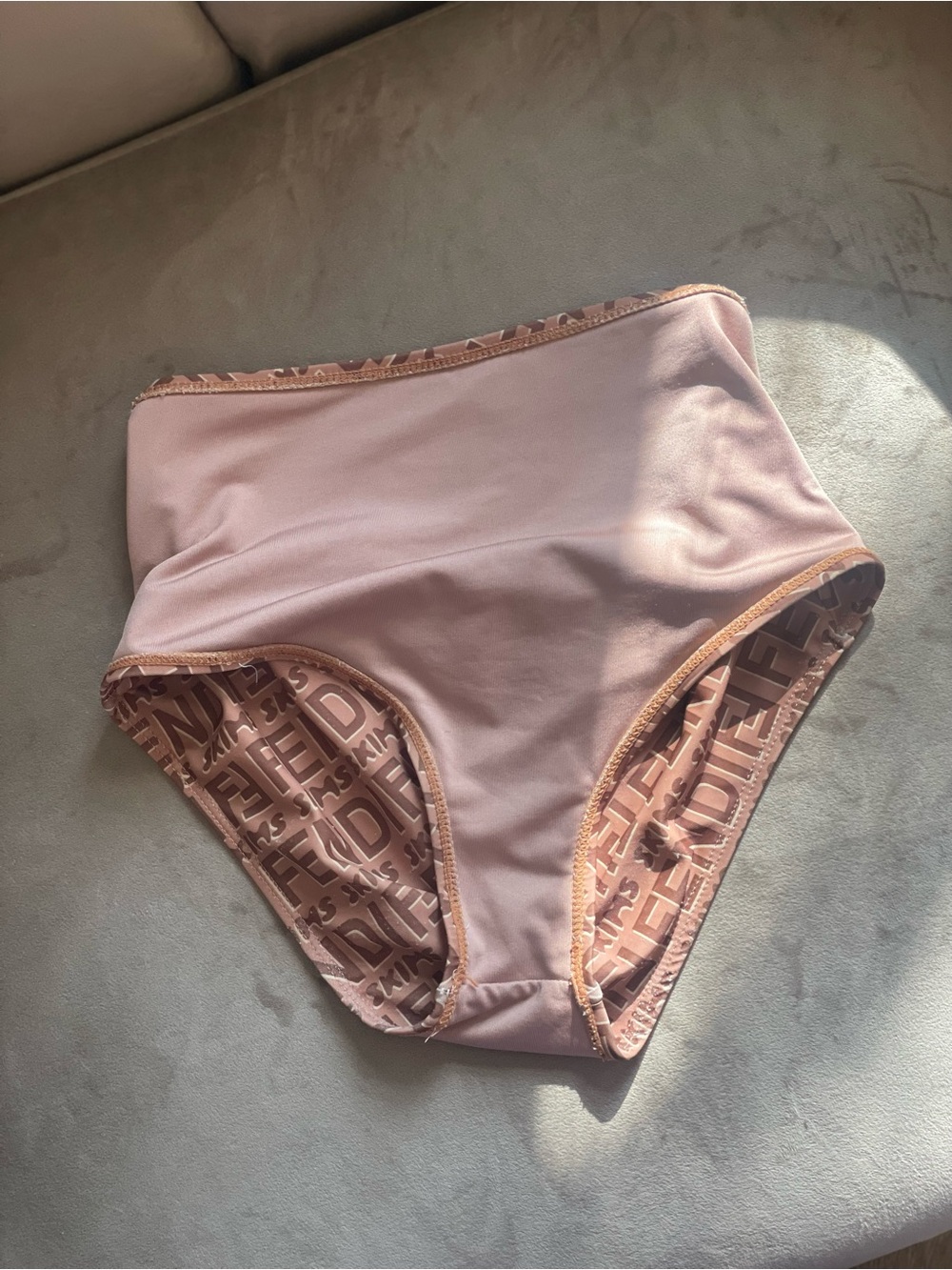 Fendi x Skims Two Piece Bathing Suit Bra + High Waisted Bikini Size M - Picture 11 of 15